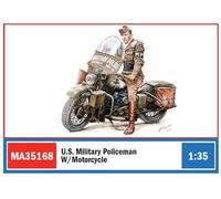 1:35 Miniart U.S.Military Policeman W/Motorcycle Kit MIN35168 Model