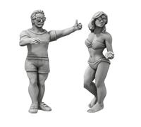 1:35 Model Boat People Civilian x 2 Resin Figurines for Model Ships - Highly Detailed 1/35 Scale Crew for RC & Static Model Boats - Premium Quality Miniature Sailors for Dioramas & Maritime Displays
