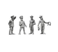 1:35 Model Sailors x 4 Resin Sailor Figurines for Model Ships - Highly Detailed 1/35 Scale Crew for RC & Static Model Boats - Premium Quality Miniature Sailors for Dioramas & Maritime Displays