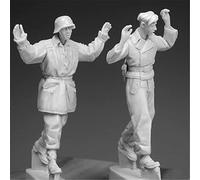 1/35 Resin Figure Soldier Model WWII German Soldier Surrender Resin Miniature Kit (Unassembled and Unpainted) //Ti-863