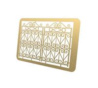 1:35 Scale 3D Puzzle Model Brass Door Handmade Educational,Style D | Stainless steel material,DIY assembly,for dioramas,advanced enthusiasts,package includes 1,Puzzle