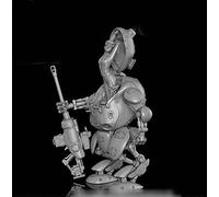1/35 Sci-Fi Mechanical Female Warrior Resin Soldier Model Kit (Includes Mecha)/Unassembled and Unpainted Soldier Miniature Kit/Lm-5963 Goodmoel