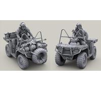 1/35 U.S. Commando Driver Soldier Resin Model Kit Unassembled and Unpainted Resin Model Parts (2-Person, No Vehicle) (Sq4U-6)