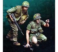 1/35 Vietnam War US Infantry Combat Resin Model Soldier Kit (2 Persons) / Unassembled and Unpainted Miniature Kit/Ja-3359 Goodmoel