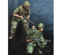 1/35 Vietnam War US Soldier Combat Resin Model Soldier Kit (2 Persons) / Unassembled and Unpainted Soldier Miniature Kit/Ja-7957 Goodmoel