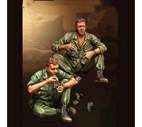 1/35 Vietnam War US Soldier Rest and Dining Resin Model Kit (2 Persons) / Unassembled and Unpainted Soldier Miniature Kit/Ja-8523 Goodmoel
