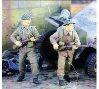 1/35 WWII British Army Soldier in Combat Resin Model Kit Unpainted and Unassembled Miniature Figure Assembly Parts //oj9y-2 (2 Persons)