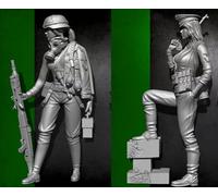 1/35 WWII Female Soldier Resin Model Kit Unpainted Unassembled Resin Model Parts (2 Persons) // lo9Y-11