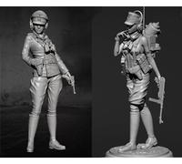 1/35 WWII Female Soldier Resin Model Kit Unpainted Unassembled Resin Model Parts (2 Persons) // lo9Y-6