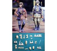 1/35 WWII German Soldier Resin Model Kit Unpainted and Unassembled Resin Model Parts (2 Persons) // 7Si5i-3