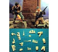 1/35 WWII German Soldier Resin Model Kit Unpainted and Unassembled Resin Model Parts (2 Persons) // 7Si5i-2