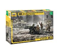 Zvezda -3671-Soviet Anti Tank 76mm Gun with Crew, Scale 1/35, Model Kit, ZS3671