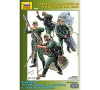 Zvezda Model Kit German WWII 120mm Mortar 42 with Trailer & Crew 1:35 Z3583