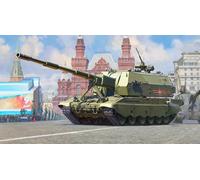 Zvezda 500783677 Vehicle 500783677-1:35 2S35 Koalitsiya-SV Russian Self-P Plastic Kit, Model Kit, Assembly Kit, for Beginners, Detailed, Olive