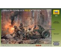 1:35 Zvezda Pak 36 With Crew Kit Z3610 Model