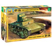 1:35 Zvezda T-26 Flamethrower Kit ZS3540 Model