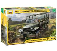 Zvezda Plastic Model Kit Dodge WC-52 1:35 3/4t US WWII – Kit 3664 with winch