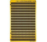 1/350 Scale Universal 3-Bar Stanchion Railings (No Connection) - Photo-Etched Metal Parts For Warship And Ship Model Kits