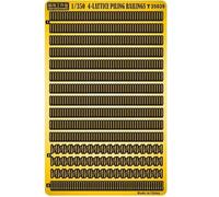 1/350 Scale Universal 4-Bar Stanchion Railings (No Connection) - Photo-Etched Metal Upgrade Parts For Ship Model Kits