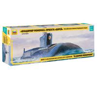 1:350 Zvezda Russian Submarine "Vladmir Monomakh" Kit Z9058 Model