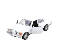 1:36 Classical S-class, Alloy Model Car, Simulated off-road vehicle car ornament(Batteries Not Included)(White)