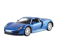 1 36 For Porsche 918 Sports Car Miniature Simulation Alloy Toy Car Model Decorated Desk Display Memorial Boys Men Vehicles Kit(Blue)