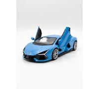 1:36 scale Lamborghini Revuelto, matt blue, opening doors, Pull Back Action, die-cast model car, collectible display piece, children’s toy, gift