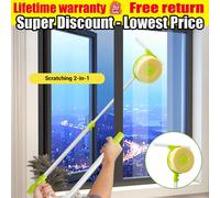 1.37m Telescopic Window Cleaner Cleaning Kit Extending Wash Head Squeegee
