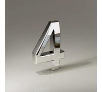 1.38" 2" 2.76" 3.94" Inch ABS Self Adhesive Mailbox Door Stickers, House Numbers for Outside, Modern House Number, Address Numbers for Mailbox, Mailboxes Decorations Outdoor(Silver,3.5CM,4)