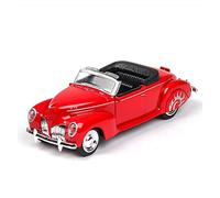 1: 38 For Lincoln Convertible Classic Car With Sound And Light Simulation Alloy Toy Car Model For Gift Mini Replica Toys(Red)