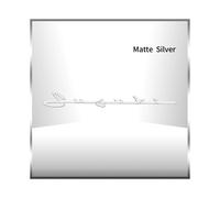 (1) 3D ABS Plastic Chrome Silver/Black Letter Logo Car Fender Side Emblem