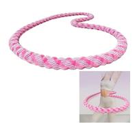 1.3kg Silent Spring Weighted Hula Hoop for Adults, Soft Flexible Foam Fitness Ring, Portable and Foldable Training Device for Home Core Workout and Abdominal Toning, 190cm Circumference (Pink)
