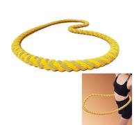 1.3kg Silent Spring Weighted Hula Hoop for Adults, Soft Flexible Foam Fitness Ring, Portable and Foldable Training Device for Home Core Workout and Abdominal Toning, 190cm Circumference (Yellow)