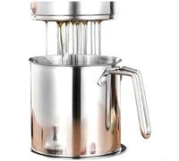1.3L Oil Storage Can Stainless Steel With Filter Mesh | for premium stainless steel, rust-resistant, 1.3L capacity, fine mesh filter, daily cooking storage