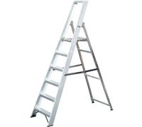 1.3m Aluminium Platform Step Ladders 6 Tread 2.9m Work Height HEAVY DUTY Steps
