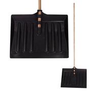 1.3M Snow Shovel - Pusher Scooper Garden Car Spade Winter 130Cm - Heavy Duty Wooden Handle, Durable Plastic Spade Ice Scraper