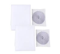 1.3M x 1.5M DIY Self-Adhesive Window Screen Fly Screen Nets Mesh Magic Curtain Snap Nets for Window - 1 Tape, Block Mosquitoes, Flies and Bugs Enter White