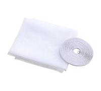 1.3M x 1.5M DIY Self-Adhesive Window Screen Fly Screen Nets Mesh Magic Curtain Snap Nets for Window - 1 Tape, Block Mosquitoes, Flies and Bugs Enter White