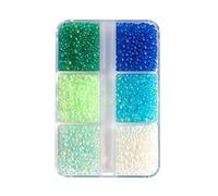 1~3mm Colorful Glass Bubble Beads Resin Charms Micro Beads Tiny Glass Bead for Epoxy Resin Fillers Nail Art Jewelry Making