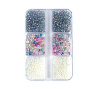 1~3mm Colorful Glass Bubble Beads Resin Charms Micro Beads Tiny Glass Bead for Epoxy Resin Fillers Nail Art Jewelry Making