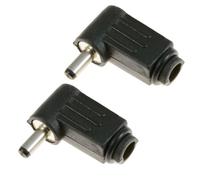 1.3mm x 3.5mm Male Plug Right Angle L Jack DC Power Tip Connector (Pack of 2)
