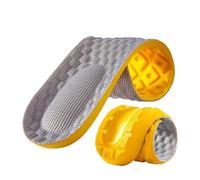 1/3pairs Unisex Memory Foam Insoles Women Men Sport Running Absorb-Sweat Cushion Paddings Soft Breathable Feet Care Shoe Inserts(Yellow-3pairs,39-40)
