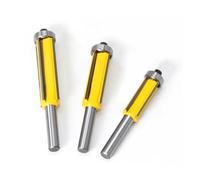 1-3pc 8mm Flush Trim bit Z4 Pattern Router Bit Top & Bottom Bearing Bits Milling Cutter for Wood Woodworking Cutters Router Bit Set for Wood Planer(8X16X40mm)