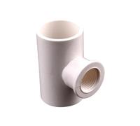 1/3PCS 1/2 3/4 1 Inch White PVC Reducing Diameter Tee Ways Thickened Female Thread Connector Garden Irrigation System Fish Tank Adapter(32mm to 3I4 Inch,1Pc)