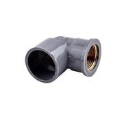 1/3Pcs 20~32mm to 1/2~1 Inch Grey Copper Female Thread PVC 90 Degree Elbow Connector Garden Irrigation Water Supply Tube Joints(25mm to 3I4 Inch,1Pc)