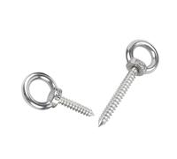 1-3pcs 304 A2 Stainless Steel Lifting Ring Screw, Sheep Eye Ring Self Tapping Bolt, Lifting Ring Nut, Self Tapping Wood Screw M4~M12(16mm,M6-2pcs)