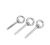 1-3pcs 304 A2 Stainless Steel Lifting Ring Screw, Sheep Eye Ring Self Tapping Bolt, Lifting Ring Nut, Self Tapping Wood Screw M4~M12(25mm,M4-3pcs)