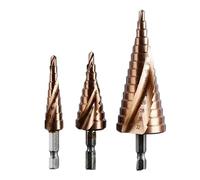 1/3pcs 4-12mm/20mm/32mm M35 5% Cobalt HSS Step Drill Bits For Stainless Steel Metal Wood, Hex Core Stepped Bit Set(3pc)