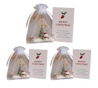 1-3Pcs Bags Bag Organza Bag With Golden Star Tree Drawstring Decor Mesh Xmas White Small Decoration Function bags small Cards Christmas Xmas gifts themed gifts ornament Support Cards Holiday C