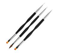 1/3Pcs Nail Drawing Pen Professional Dual End Nail Art Brush Acrylic Round Flat Painting Drawing Liner Manicure Nail Tools(3pcs B)